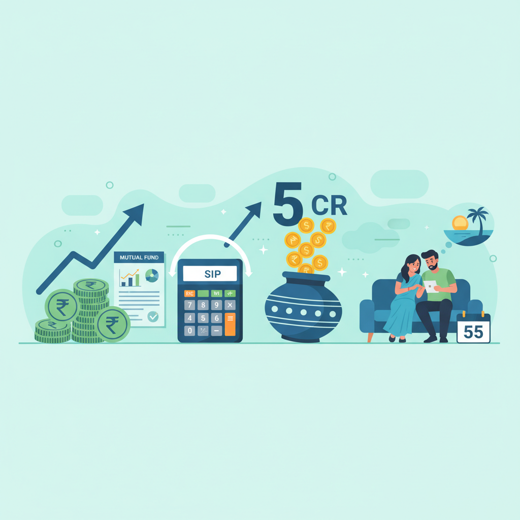 Retire by 55: Use SIP Calculator to Build ₹5 Crore Corpus