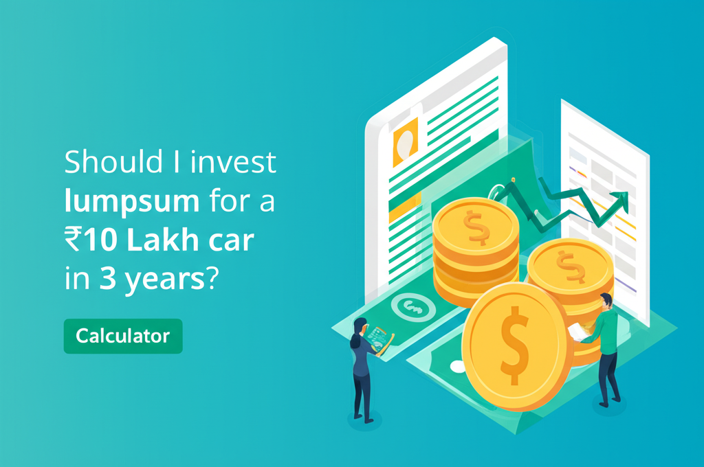 Should I invest lumpsum for a ₹10 Lakh car in 3 years? Calculator