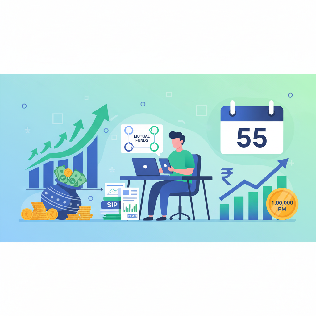 SIP Calculator: ₹1 Lakh Monthly Income Goal by Age 55? Plan Now!