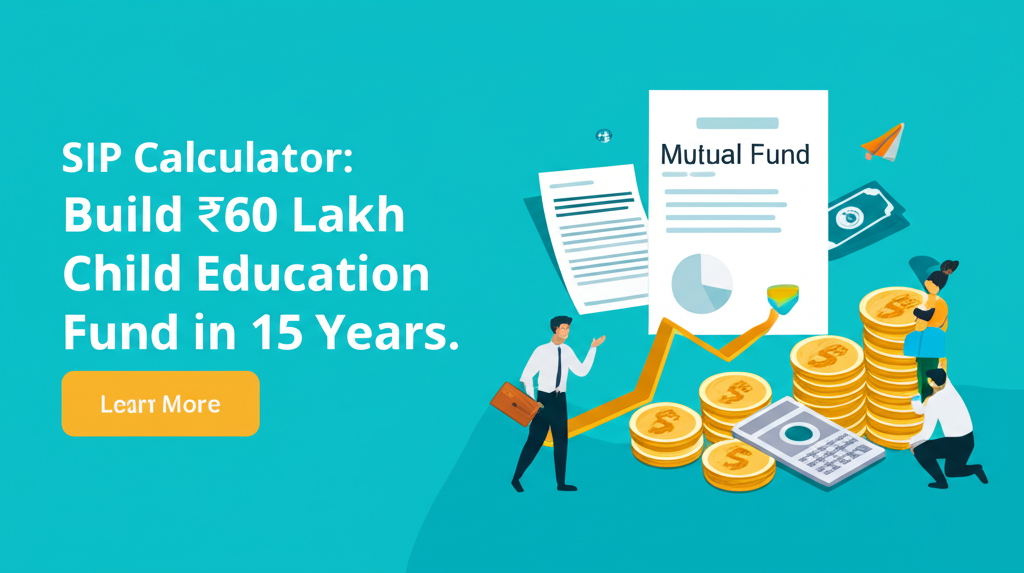 SIP Calculator: Build ₹60 Lakh Child Education Fund in 15 Years.