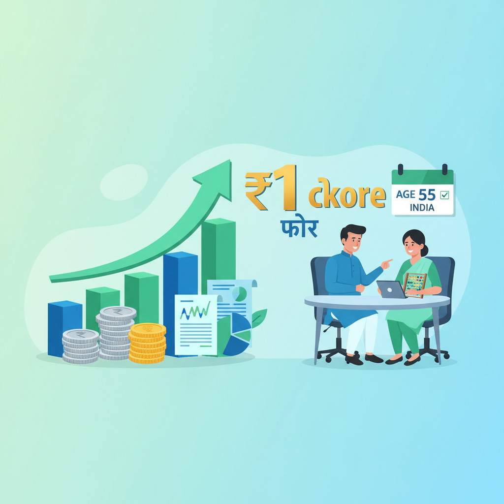 SIP Calculator for ₹1 Crore Retirement Corpus by Age 55 India