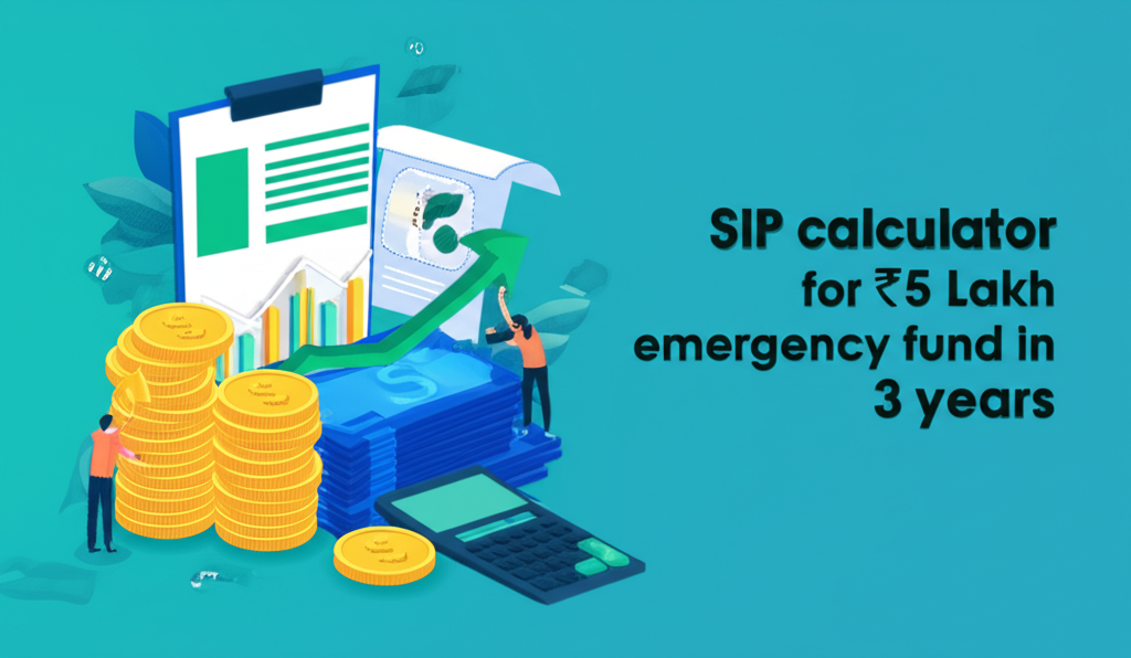 SIP calculator for ₹5 Lakh emergency fund in 3 years