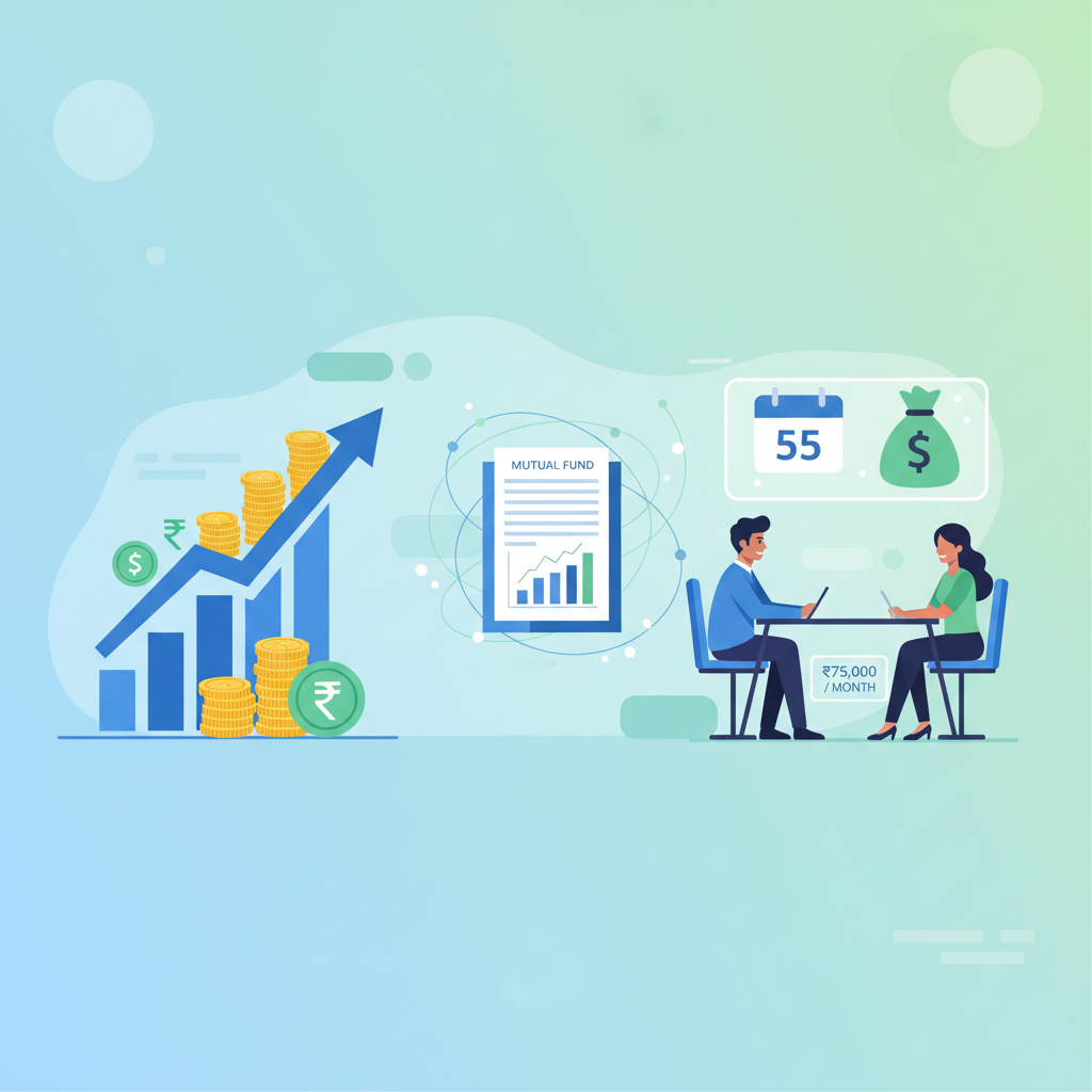 SIP Calculator: How Much to Retire at 55 with ₹75,000 Monthly?