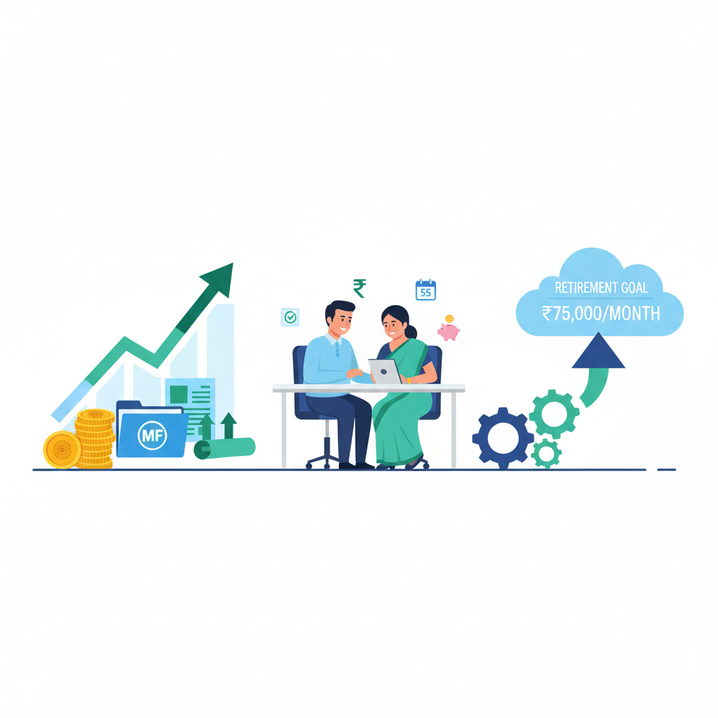 SIP calculator: Plan ₹75,000/month retirement by 55. How much?