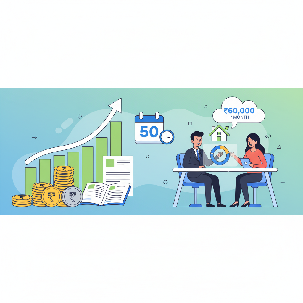 SIP Calculator: Retire at 50 with ₹60,000/Month – How Much?