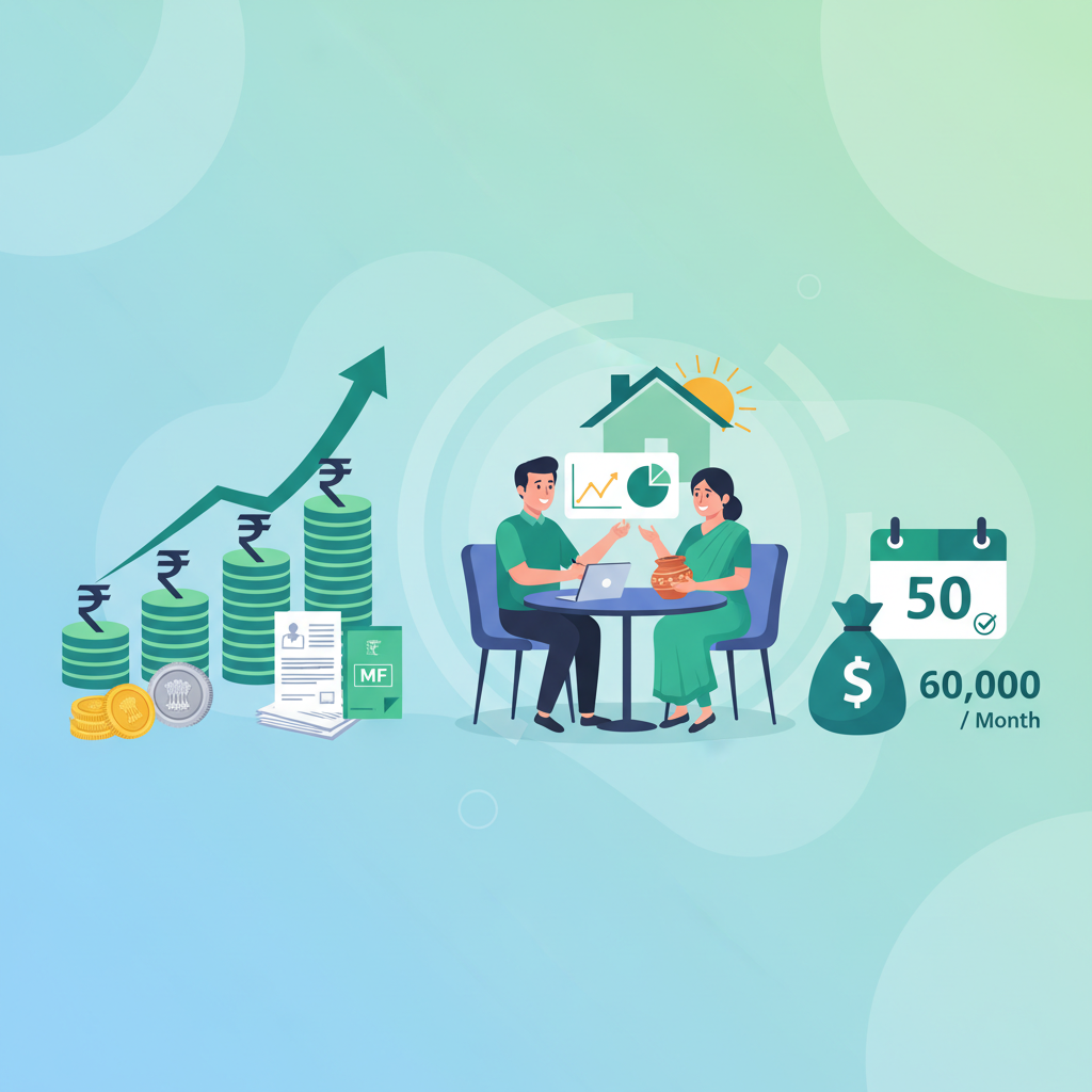SIP Calculator: Retire at 50 with ₹60,000/Month in India.