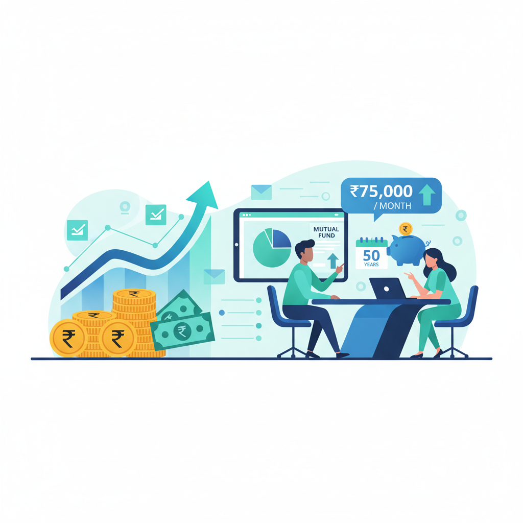 SIP Calculator: Retire at 50 with ₹75k/month in India
