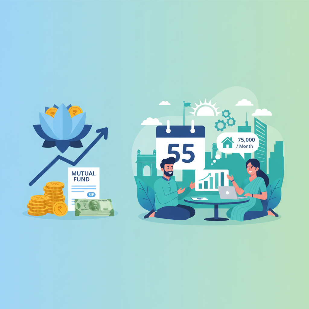 SIP Calculator: Retire at 55 in India with ₹75,000 Monthly Income