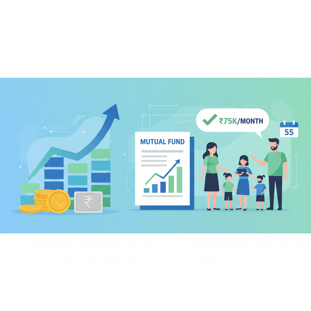 SIP Calculator: Retire at 55 with ₹75K Monthly Income in India
