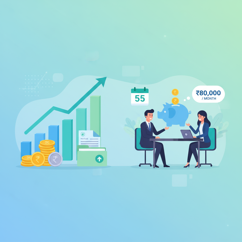 SIP Calculator: Retire by 55 with ₹80,000 monthly income?