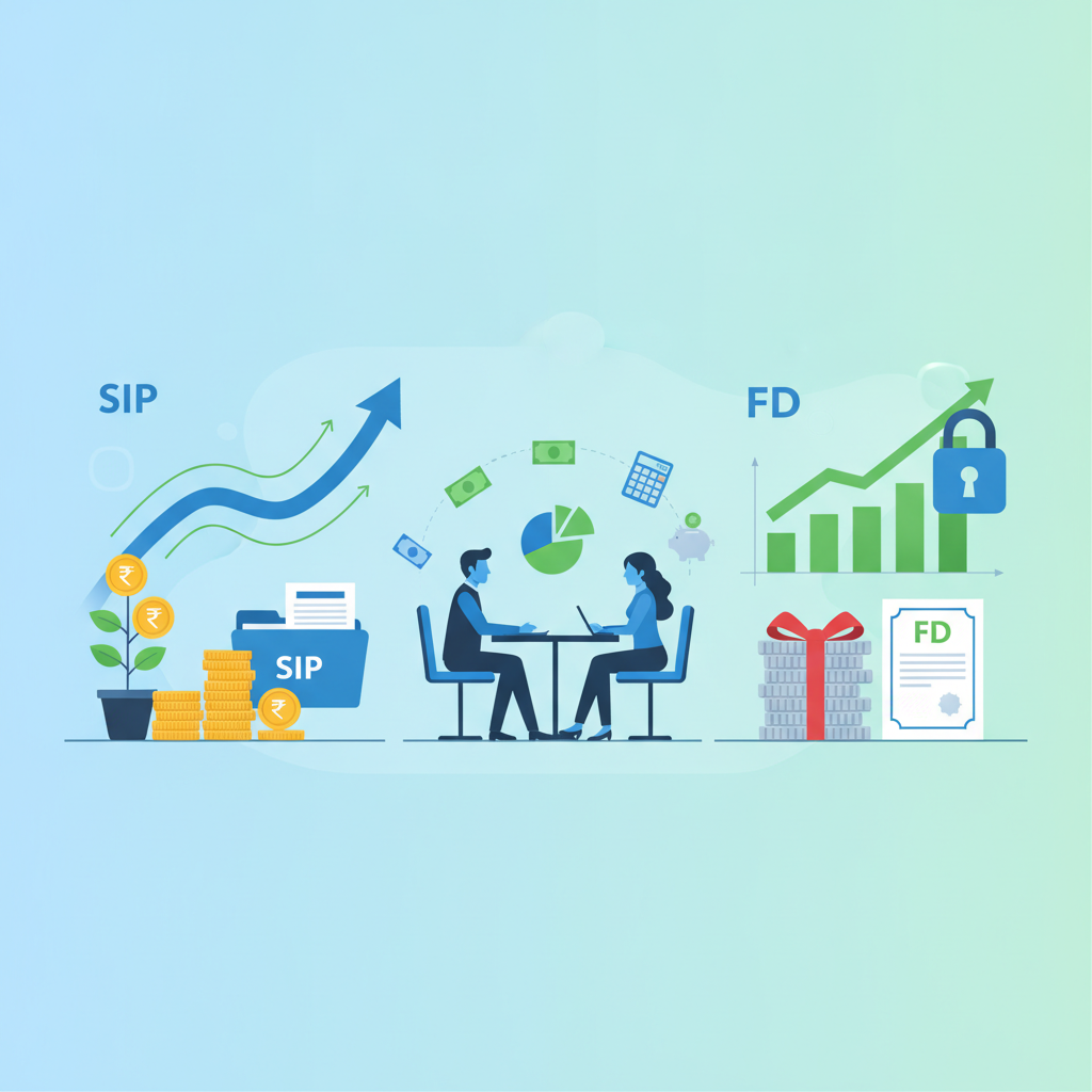SIP vs FD: Which is Better for a Salaried Investor's Lumpsum Surplus? | SIP Plan Calculator