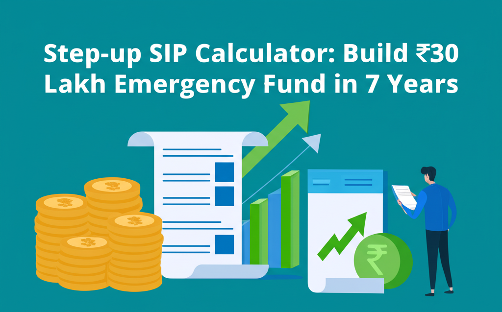Step-up SIP Calculator: Build ₹30 Lakh Emergency Fund in 7 Years