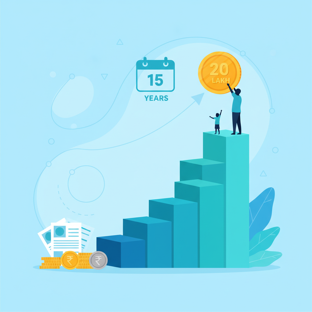 Step up SIP calculator for child's ₹20 lakh college fund in 15 years