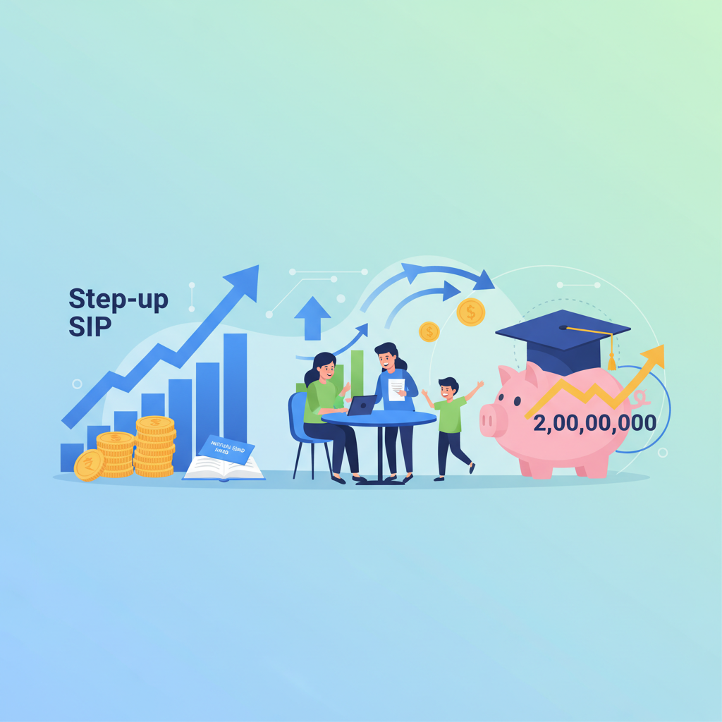 Step-up SIP calculator: Reach ₹2 Crore for your child's education goal.