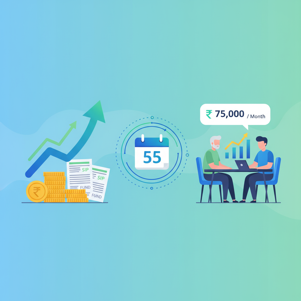 Use SIP Calculator: Retire at 55 with ₹75,000/Month in India?