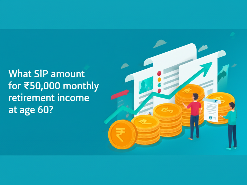 What SIP amount for ₹50,000 monthly retirement income at age 60?