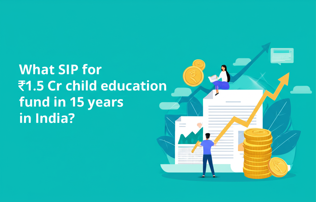 What SIP for ₹1.5 Cr child education fund in 15 years in India?