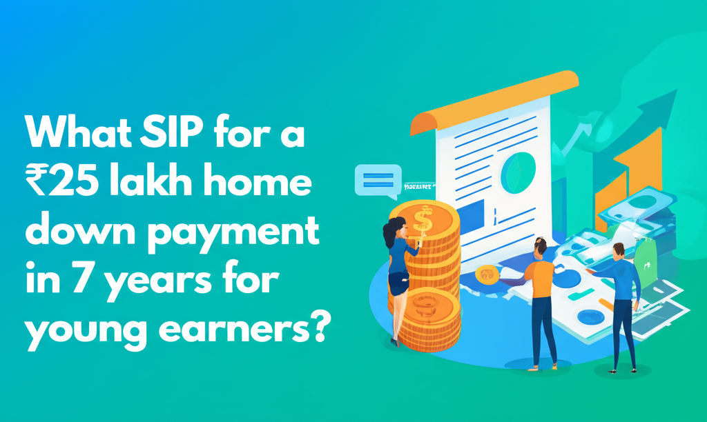 What SIP for a ₹25 lakh home down payment in 7 years for young earners?