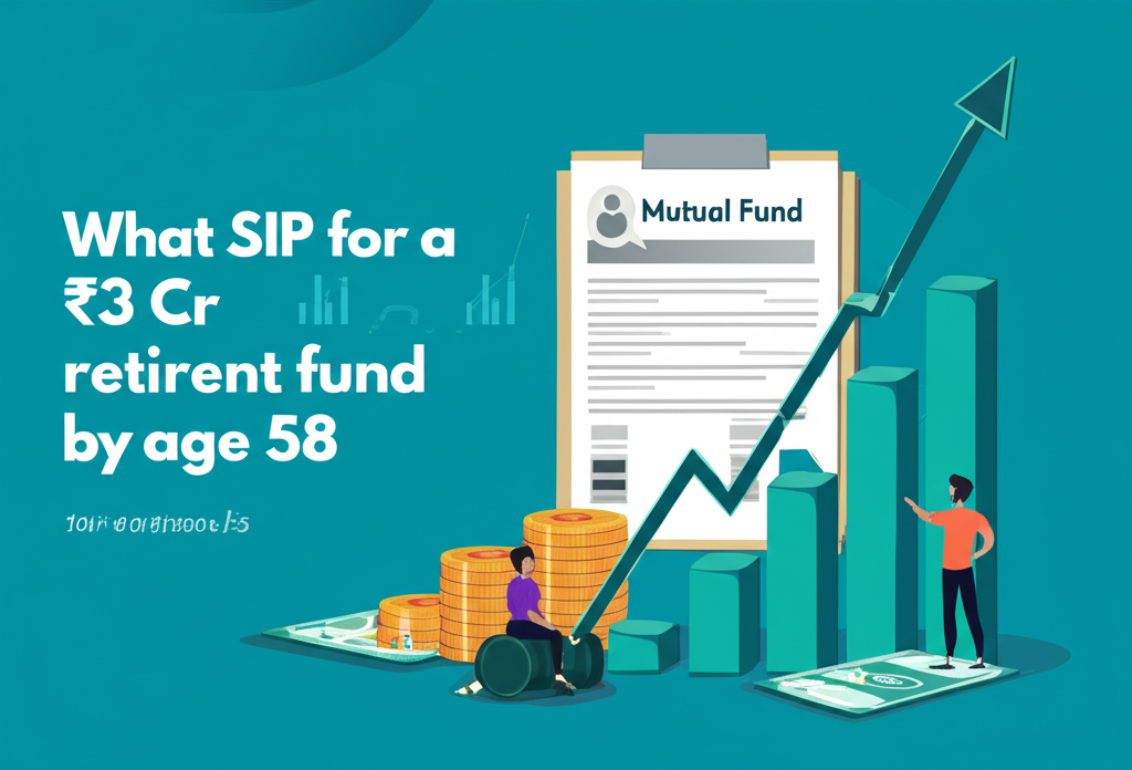 What SIP for a ₹3 Cr retirement fund by age 58 for salaried?