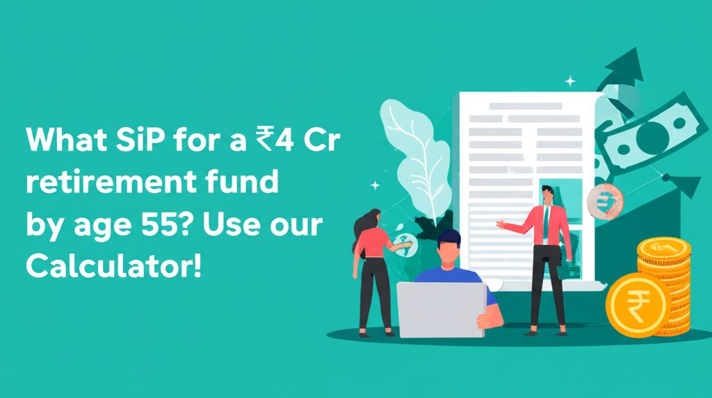 What SIP for a ₹4 Cr retirement fund by age 55? Use our calculator!
