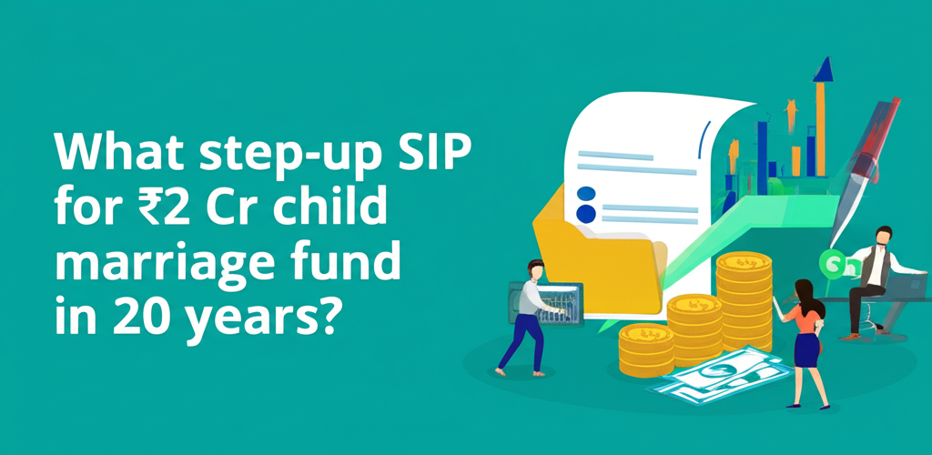What step-up SIP for ₹2 Cr child marriage fund in 20 years?