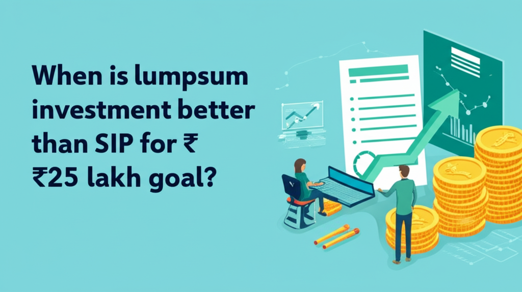 When is lumpsum investment better than SIP for ₹25 lakh goal?