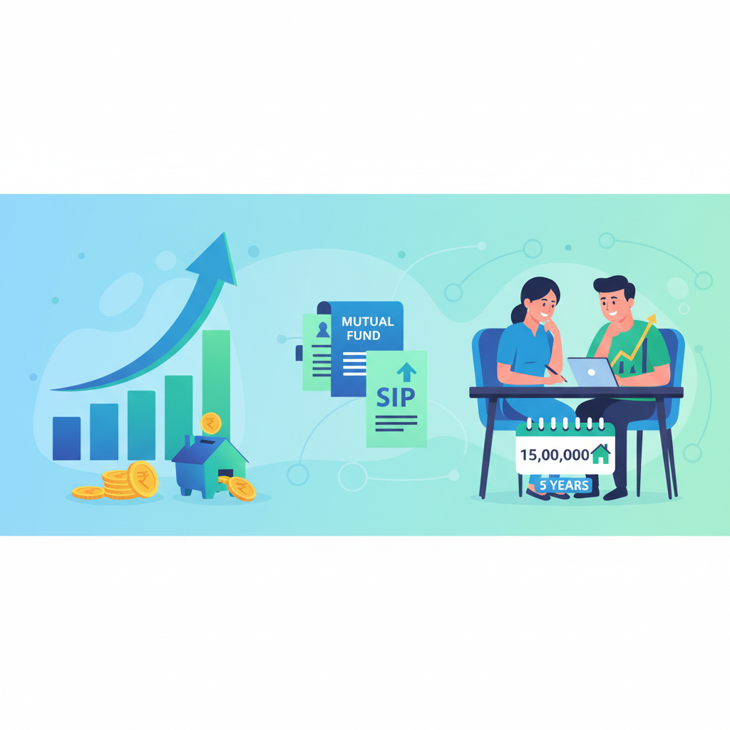 5 साल में घर के डाउन पेमेंट के लिए ₹15 लाख का SIP प्लान।