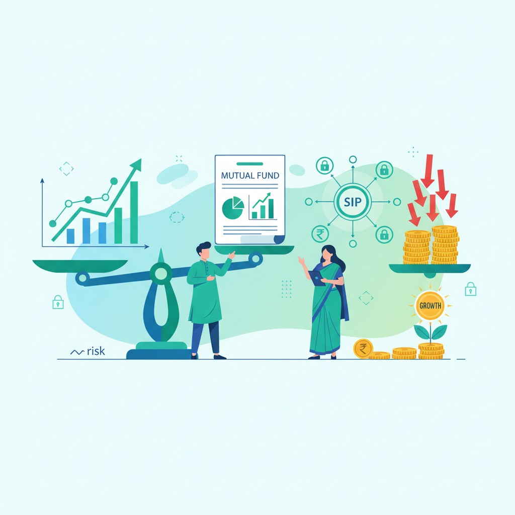 म्यूचुअल फंड में जोखिम और रिटर्न का संतुलन कैसे करें? SIP निवेश गाइड।