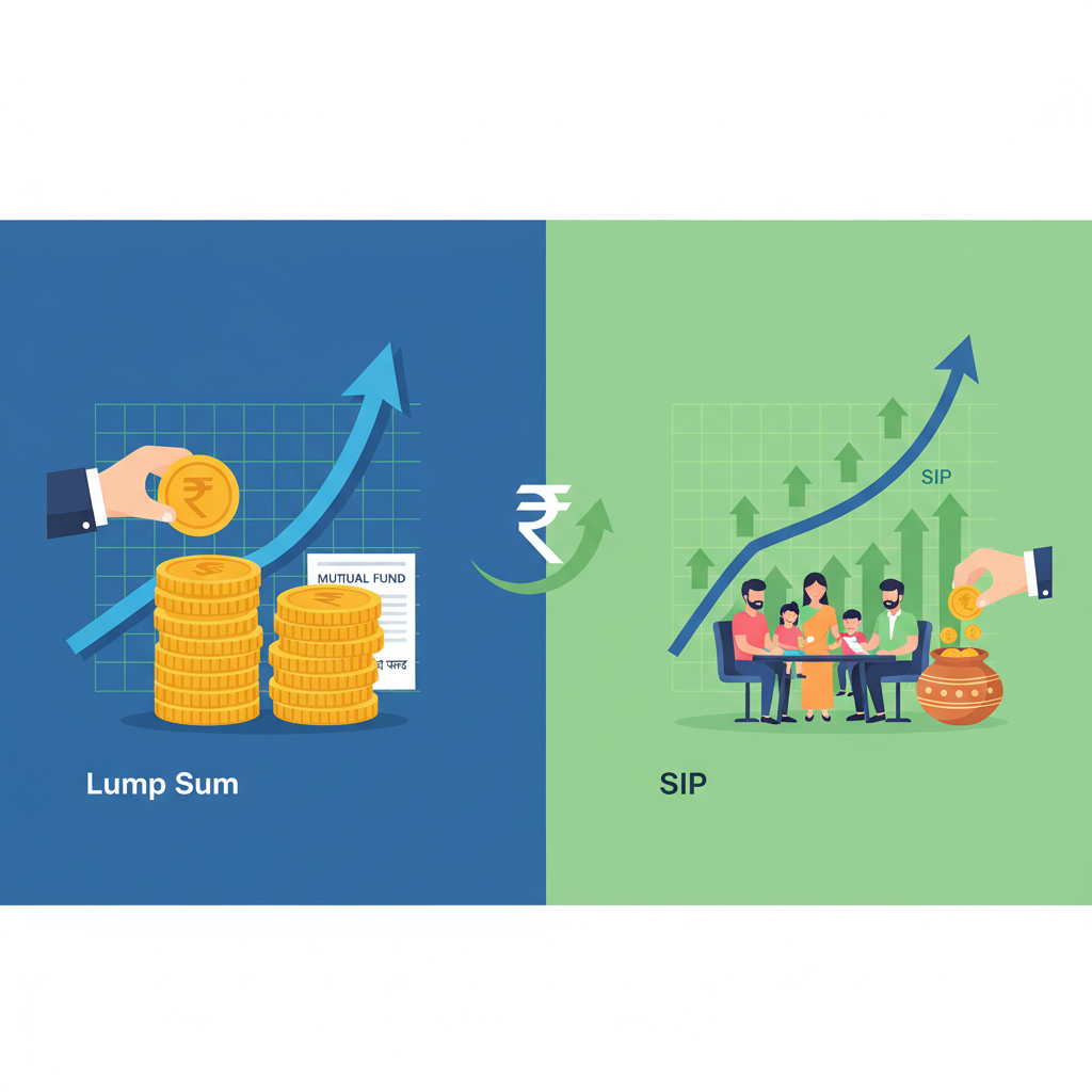 लंपसम बनाम SIP: म्युचुअल फंड में निवेश का सही तरीका चुनें।
